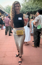 THE Concert Bag / chartreuse velvet or corduroy