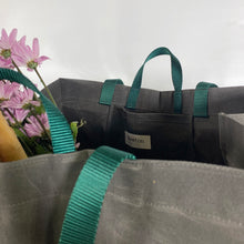 waxed canvas transport tote