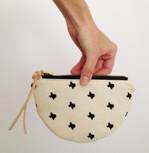 texas print small moon pouch