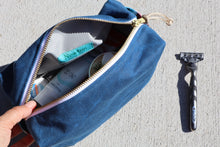 waxed canvas dopp kit