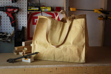 waxed canvas transport tote