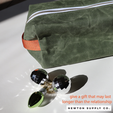 waxed canvas dopp kit