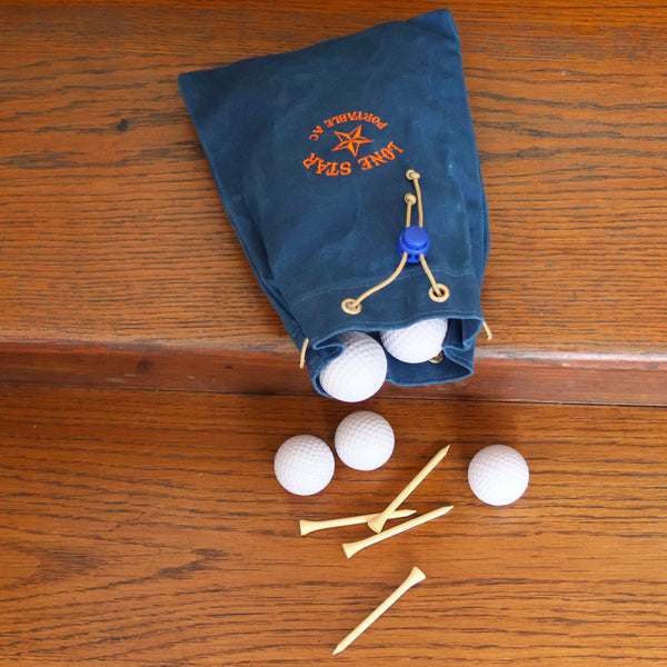 waxed canvas drawstring bag