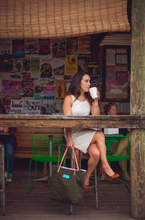 waxed canvas zip tote