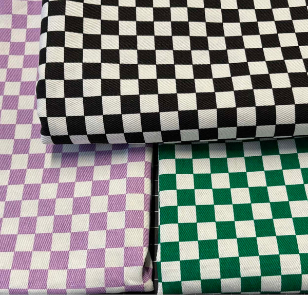 checkered canvas concert bag