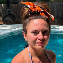 Block Print Headband: Snakes and Flowers