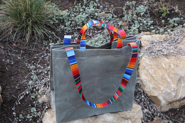waxed canvas market tote