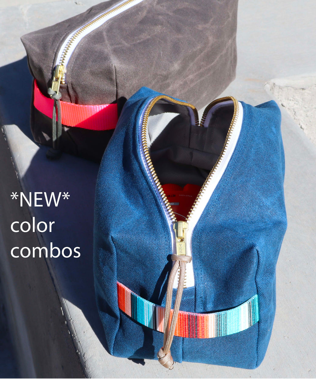 waxed canvas dopp kit