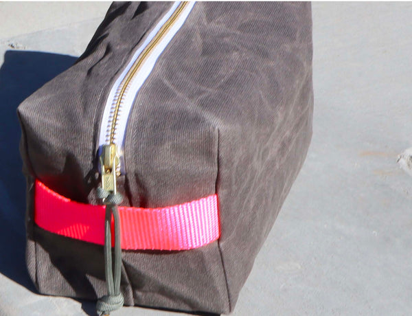 waxed canvas dopp kit