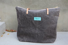 waxed canvas zip tote