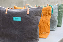 waxed canvas zip tote
