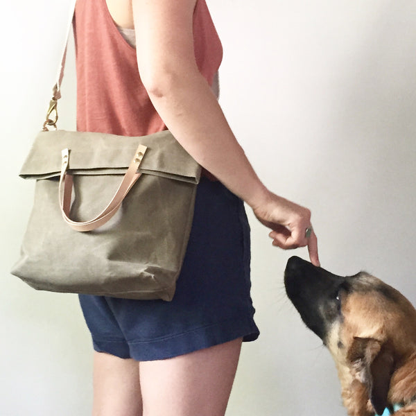 waxed canvas field bag