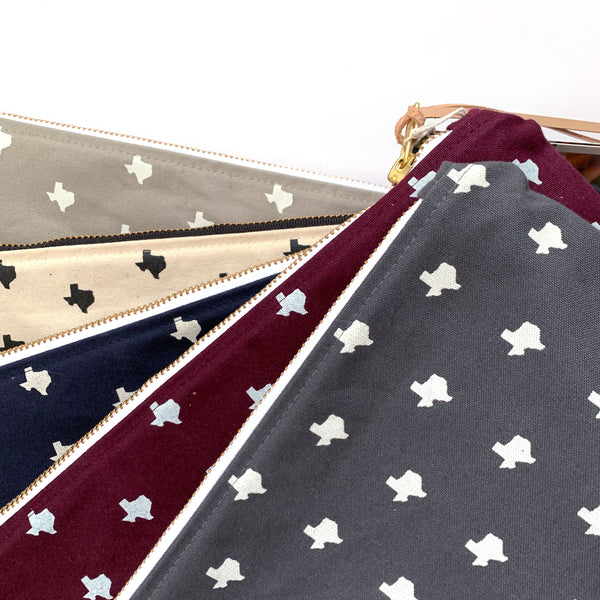 texas print moon pouch
